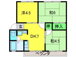 サンシティ海山Ｂ棟の物件間取画像